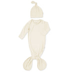 Bamboo Layette Knotted Gown and Beanie