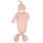 Bamboo Layette Knotted Gown and Beanie