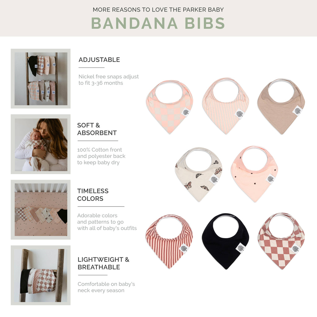 Butterfly Bandana Bib Set (8 pack)