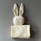 Cuddle Security Blanket Soft Muslin Cotton - Bunny (Natural)