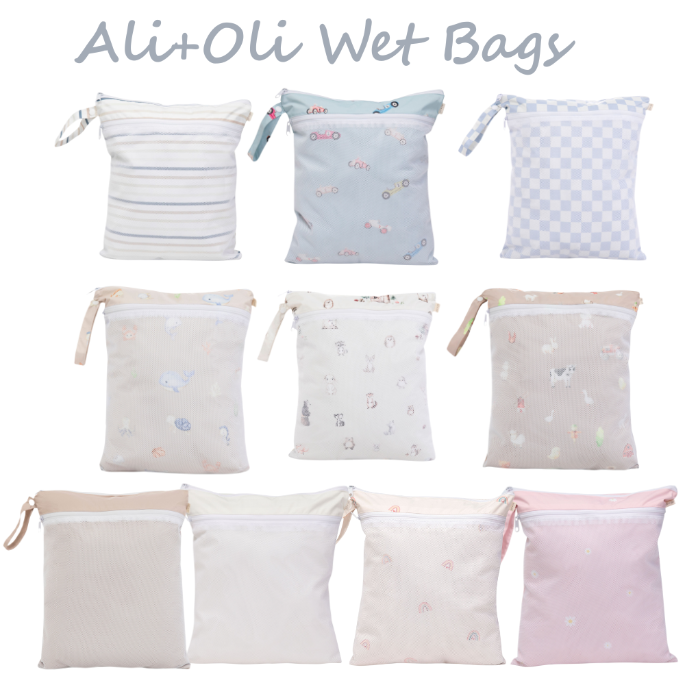 Dual-Compartment Wet/Dry Bag with Mesh Pocket (Rainbow)