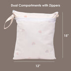 Dual-Compartment Wet/Dry Bag with Mesh Pocket (Rainbow)