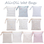 Dual-Compartment Wet/Dry Bag with Mesh Pocket (Taupe)