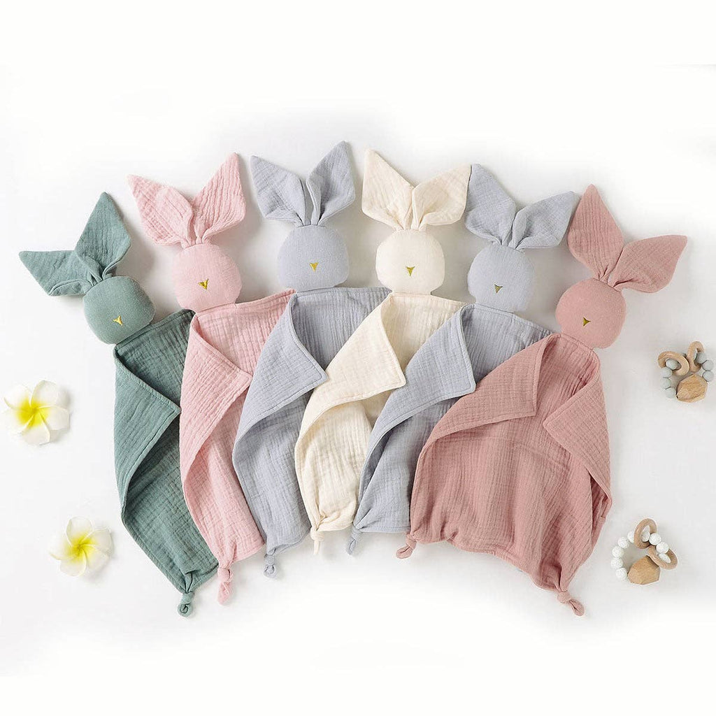 GOTS Certified Cotton Baby Security Blanket Soft Absorbent Teething Cloth