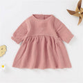 Girls' Ruffle Sleeve Dress Soft Cotton A-Line Dress