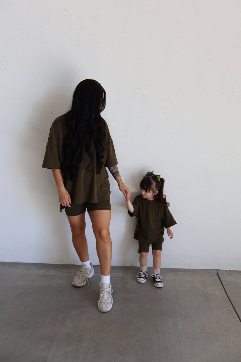 Kids Biker Short Set (Green)