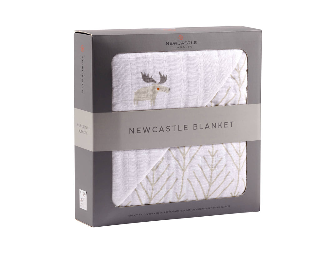 Mister Moose and Forest Arrow Cotton Newcastle Blanket