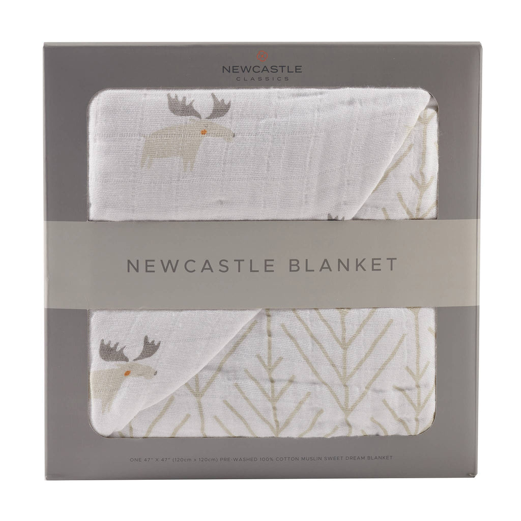 Mister Moose and Forest Arrow Cotton Newcastle Blanket
