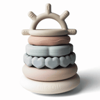 Silicone Stacking Ring Sensory Play Tower Toy (6-pc) Sun