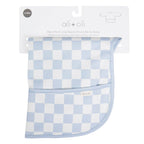 Smock Bib for Baby & Toddler Long Sleeve (Blue Checkers)
