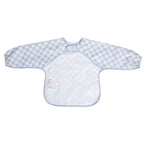 Smock Bib for Baby & Toddler Long Sleeve (Blue Checkers)