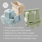 Squirt Water Bath Toy Set (Construction) Mold Free