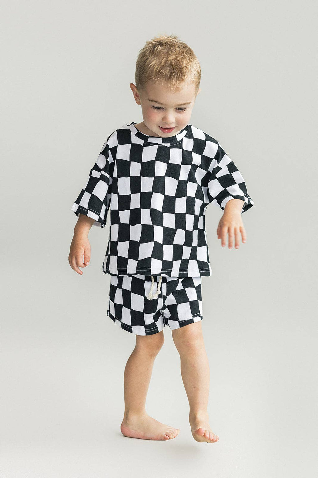 Wavy Checkered - Short Set