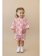 Strawberry Gingham- Shorts Set