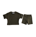 Kids Biker Short Set (Green)